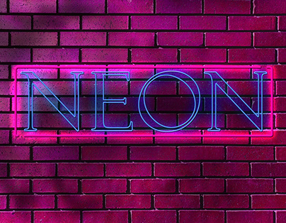 Blue pink neon effects