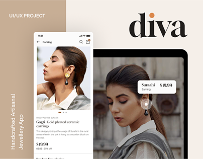 DIVA Jewellery App - UI Design Process