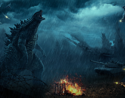 The Angry Godzilla - Photomanipulation Process