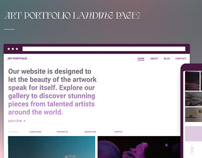 Art Portfolio Landing Page