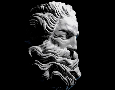 Zeus sculpture for 3D printing