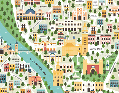Seville city map