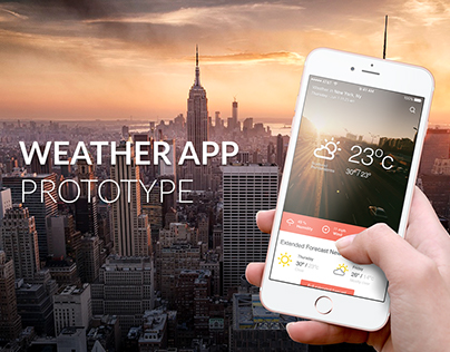 UX/UI Weather app prototype