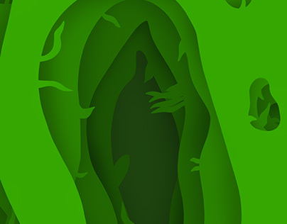 Green layers illustration