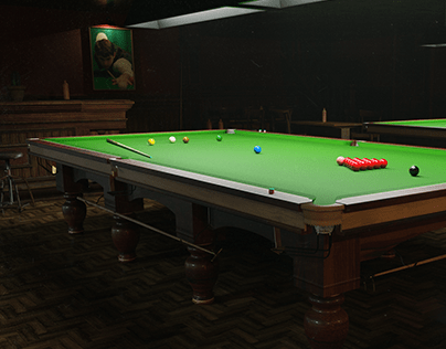 Billiards Infographic and 3D Scenery