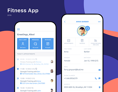 Project thumbnail - Fitness IOS app | Client Relationship Manager