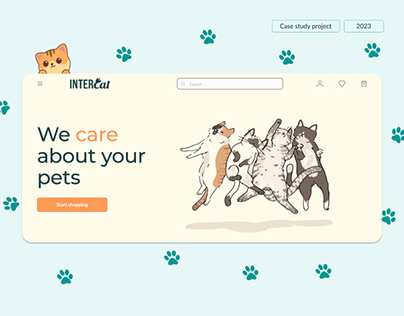 InterCat Pet Food Online Store/UI UX Design/Website