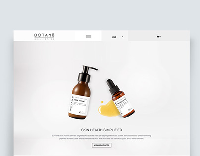 Botane Skin Care  E-commerce website