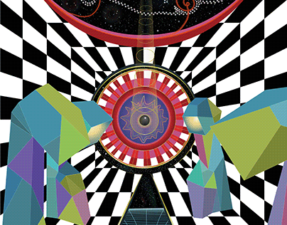 Psychedelic Series / Checkered Floor