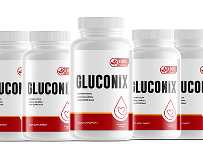 Gluconix product label design