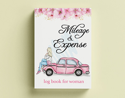 Mileage and expense logbook cover design