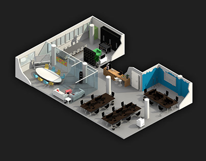 Isometric Office | 3D Modeling