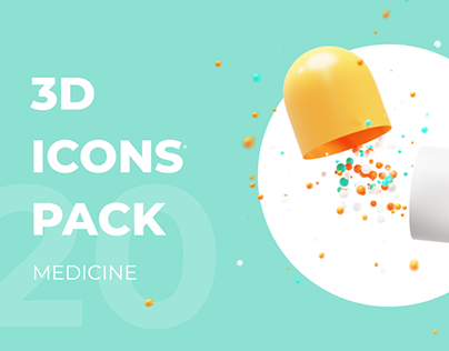 3d icons pack. Medicine