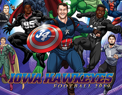 Iowa Hawkeyes Football 2019 Senior Poster Art