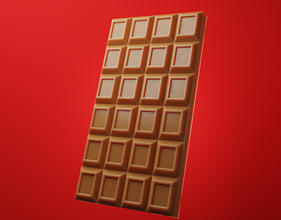 Chocolate Bar CGI whit Geometry Nodes