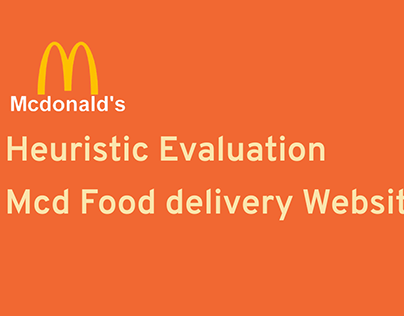 Mcd Food Delivery-Heuristic Evaluation