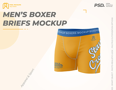 Men's Boxer Briefs Mockup