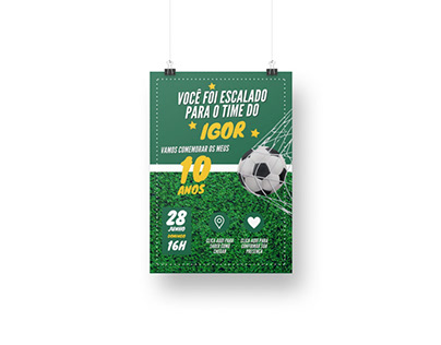 Project thumbnail - Convite de aniversário de futebol