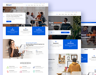 BizAgent Digital Agency Template, Agency Landing Page