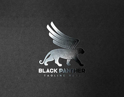 Minimalist Black Panther Logo design