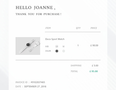 Daily Ui ｜Email Receipt #017