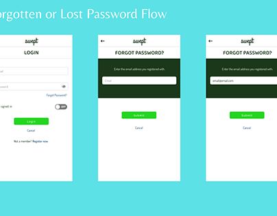 Forgotten or Lost Password Flow