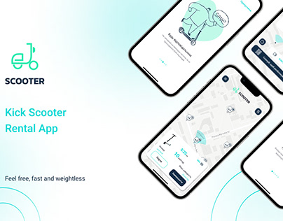 E-Scooter - Scooters rental app (UX/UI design)