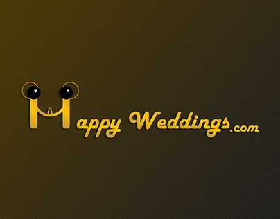 Happy wedding logo