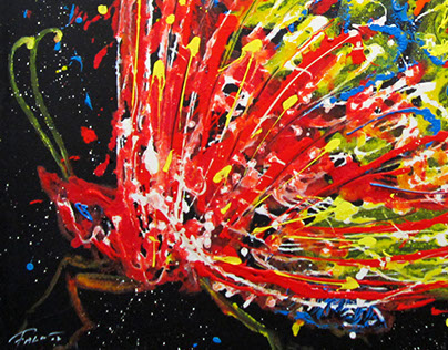 Butterfly · Acrylic on canvas · 100 x 100cm