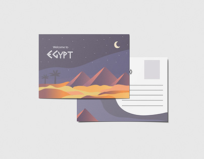 Postal 1 ilustración, Egipto.