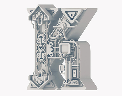 "K" Letterform - Collab w/ Erik Marinovich
