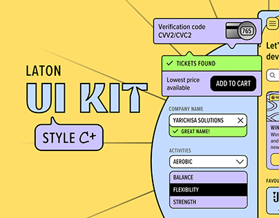 Laton UI Kit Style C — cartoon-style UI kit