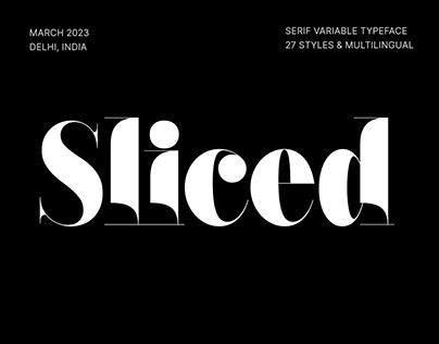 Sliced Typeface / 9 Weights/ 27 Style / Variable