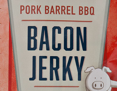 Pork Barrel BBQ Bacon Jerky Packaging