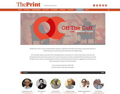 Off the Cuff - Theprint ( website design )