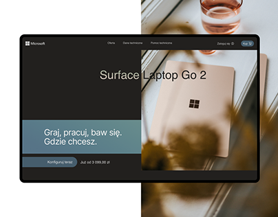 Microsoft Suface - Landing Page I UI design