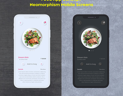 Food App concept Mobile Screens