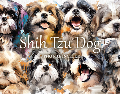 A Set Of Shih Tzu Dog