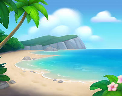 Tropic beach background