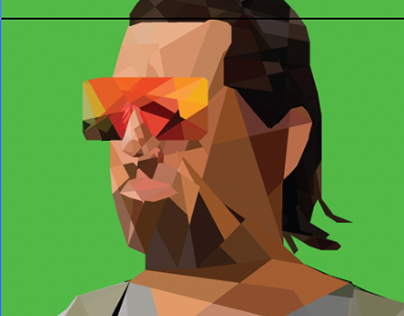arron Rodgers low poly