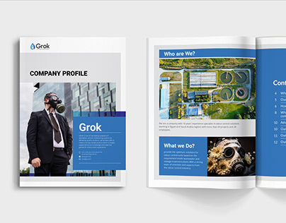 Company Profile Brochure For Grok