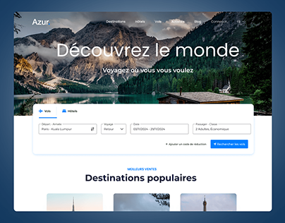 Azur. | Travel Agency website design