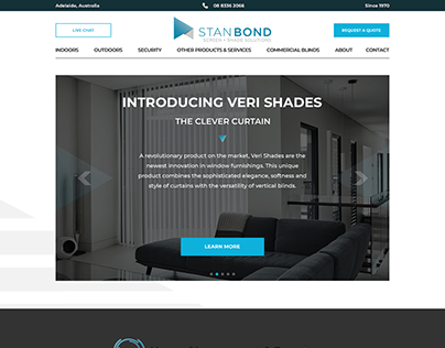 Blinders and curtains sales web design