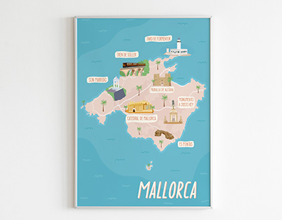 Mallorca illustrated map
