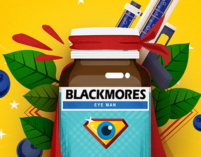BLACKMORES - blueberry product creative KV