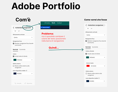 C'è qualcosa che non quadra: Adobe Portfolio