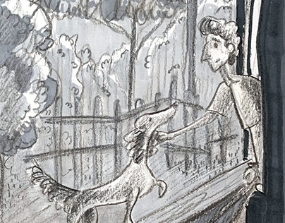 Hotel for Dogs - Young adult book illustration