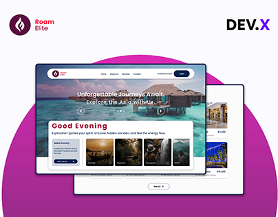 Tourist Company Website UI Design