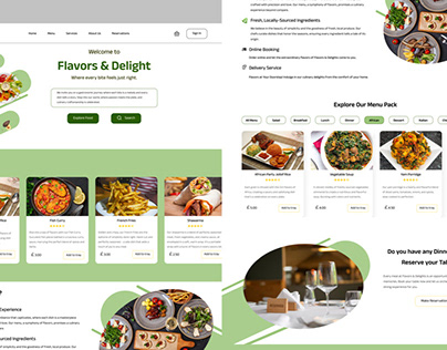 Project thumbnail - Landing page - Restaurant