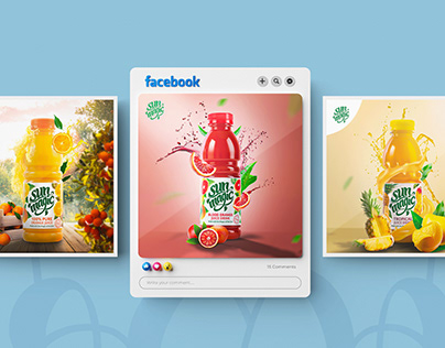 Social Media Fruit Juice Poster